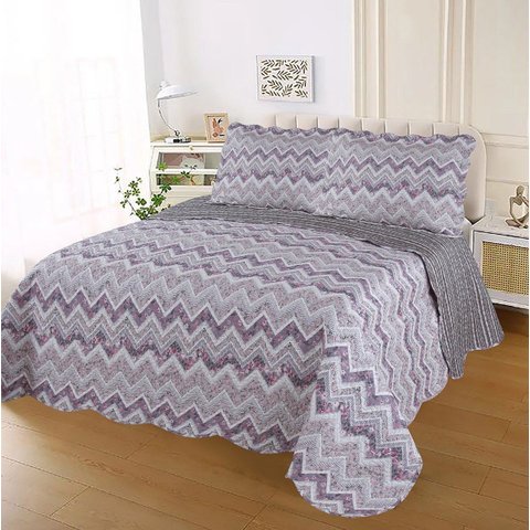 Colcha Cobre Leito Ultrassonic Dupla Face Estampada Casal 220x240cm - Colcha Caruaru