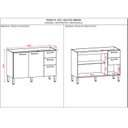 Ver imagem 4 de Balcão 120cm 3 Portas 2 Gavetas Versalhes