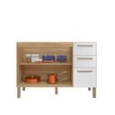 Ver imagem 2 de Balcão 120cm 3 Portas 2 Gavetas Versalhes