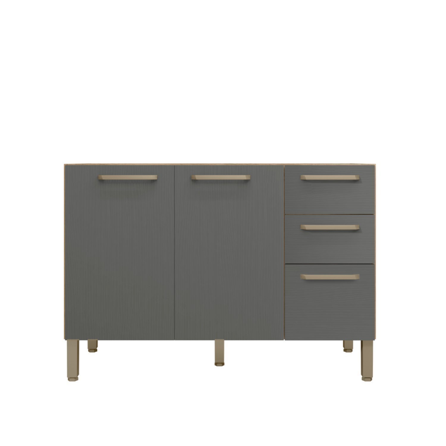 Balcão 120cm 3 Portas 2 Gavetas Versalhes - 3