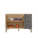 Ver imagem 2 de Balcão 120cm 3 Portas 2 Gavetas Versalhes