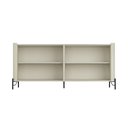 Ver imagem 3 de Aparador Buffet Porta Sextavada 180cm Pés Metal 100% Mdf Cor:luna com Dourado