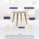 Ver imagem 3 de Conjunto Sala de Jantar Dani com 4 Cadeiras 110cm Maia Marrom/Madeira/Offwhite/Natutal/Gengibre