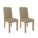 Ver imagem 5 de Conjunto Sala de Jantar Dani com 4 Cadeiras 110cm Maia Marrom/Madeira/Offwhite/Natutal/Gengibre