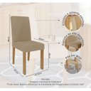 Ver imagem 6 de Conjunto Sala de Jantar Dani com 4 Cadeiras 110cm Maia Marrom/Madeira/Offwhite/Natutal/Gengibre