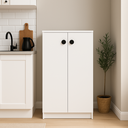 Ver imagem 1 de Armário Organizador Livreiro Multiuso Funcional com 2 Portas e 3 Prateleiras - Moon -