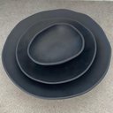 Ver imagem 5 de Jogo 3 Peças Prato Fundo de Massa Cumbuca Orgânico Cerâmica Preto Matte Porto Brasil