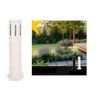 Poste Arandela Tube Light Aleta Tampa Transp 39cm Branco - 1