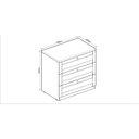 Ver imagem 3 de Cômoda 100% MDF 3 Gavetas Provençais Infinity Branco/Fosco
