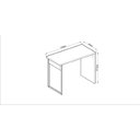 Ver imagem 3 de Mesa Escrivaninha 100% MDF 100cm Pé em Metalon Infinity Savana Bege