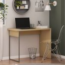 Ver imagem 1 de Mesa Escrivaninha 100% MDF 100cm Pé em Metalon Infinity Savana Bege