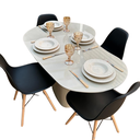 Ver imagem 2 de Mesa de Jantar Cone Orgânica Lui 120x80cm Offwhite