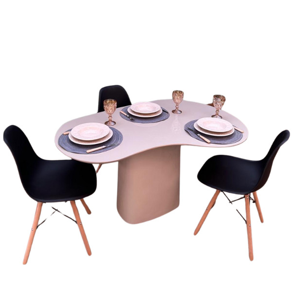 Mesa de Jantar Cone Orgânica Lui 120x80cm Offwhite