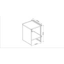 Ver imagem 3 de Mesa de Cabeceira 100% MDF com Metalon Infinity Bege