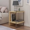 Ver imagem 1 de Mesa de Cabeceira 100% MDF com Metalon Infinity Bege