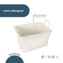 Ver imagem 3 de Cesto Organizador Retangular 40cm com Alças de Plástico - Oikos