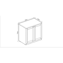 Armário para Escritório Baixo 2 Portas 100% MDF  - 4