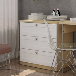 Armário para Escritório Baixo 2 Portas 100% MDF  - 5