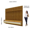 Ver imagem 4 de Rack com Painel para TV até 85 Polegadas 3 Gavetas com LED e Pés Requinte Clean 