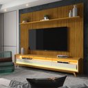 Ver imagem 1 de Rack com Painel para TV até 85 Polegadas 3 Gavetas com LED e Pés Requinte Clean 