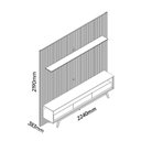 Ver imagem 3 de Rack com Painel para TV até 85 Polegadas 3 Gavetas com LED e Pés Requinte Clean 