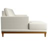 Sofá Living 200cm 3 Lugares com Chaise Esquerdo Kayrós D05 Linho Cru - Mpozenato - 6
