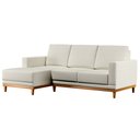 Ver imagem 1 de Sofá Living 200cm 3 Lugares com Chaise Esquerdo Kayrós D05 Linho Cru - Mpozenato