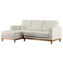 Ver imagem 2 de Sofá Living 200cm 3 Lugares com Chaise Esquerdo Kayrós D05 Linho Cru - Mpozenato