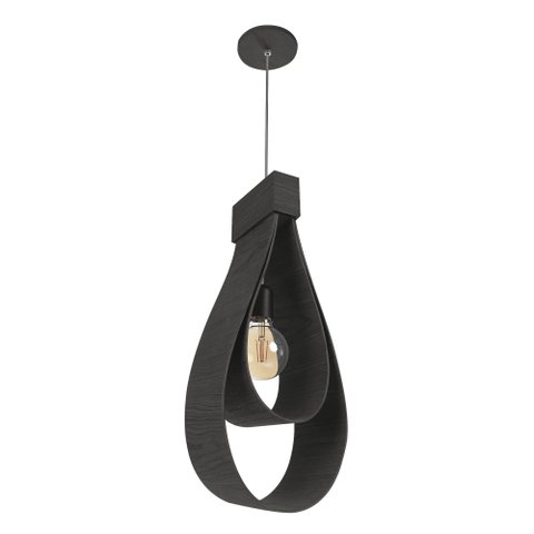Pendente Drop 40cm - 1 Luz Adrilustres Preto
