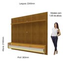 Ver imagem 4 de Rack com Painel para TV até 85 Polegadas 3 Gavetas com LED e Rodízios Requinte Clean