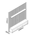 Ver imagem 3 de Rack com Painel para TV até 85 Polegadas 3 Gavetas com LED e Rodízios Requinte Clean