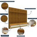 Ver imagem 5 de Rack com Painel para TV até 85 Polegadas 3 Gavetas com LED e Rodízios Requinte Clean