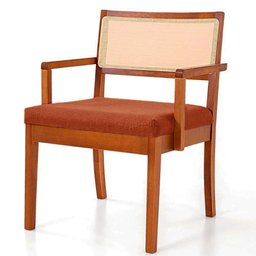 Poltrona Mh-3793 Herval Madeira Maciça com Palha Natural Estofado Marrom C1 - 1