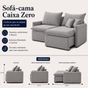 Ver imagem 3 de Sofá Madri Caixa Zero 260m - Prata