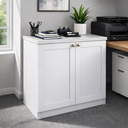 Ver imagem 1 de Armário para Escritório Baixo 2 Portas Provençal Branco Infinity 100% MDF