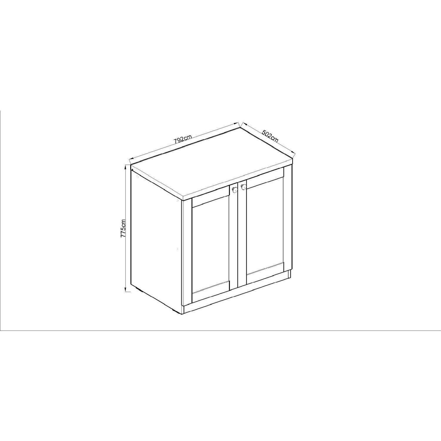 Balcão Provençal 2 Portas100% MDF Infinity - 4