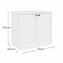 Ver imagem 3 de Armário para Escritório Baixo 2 Portas Provençal Branco Infinity 100% MDF