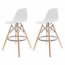 Ver imagem 1 de Kit 2 Banquetas Alta Charles Eames Eiffel Branca