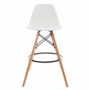 Ver imagem 2 de Kit 2 Banquetas Alta Charles Eames Eiffel Branca