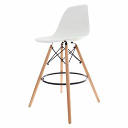 Kit 2 Banquetas Alta Charles Eames Eiffel Branca - 3