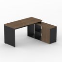 Ver imagem 7 de Mesa L Diretor 150x120x74cm Tampo 40mm Escritorio Atacadao Dos Móveis