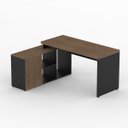 Ver imagem 3 de Mesa L Diretor 150x120x74cm Tampo 40mm Escritorio Atacadao Dos Móveis