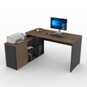 Ver imagem 5 de Mesa L Diretor 150x120x74cm Tampo 40mm Escritorio Atacadao Dos Móveis