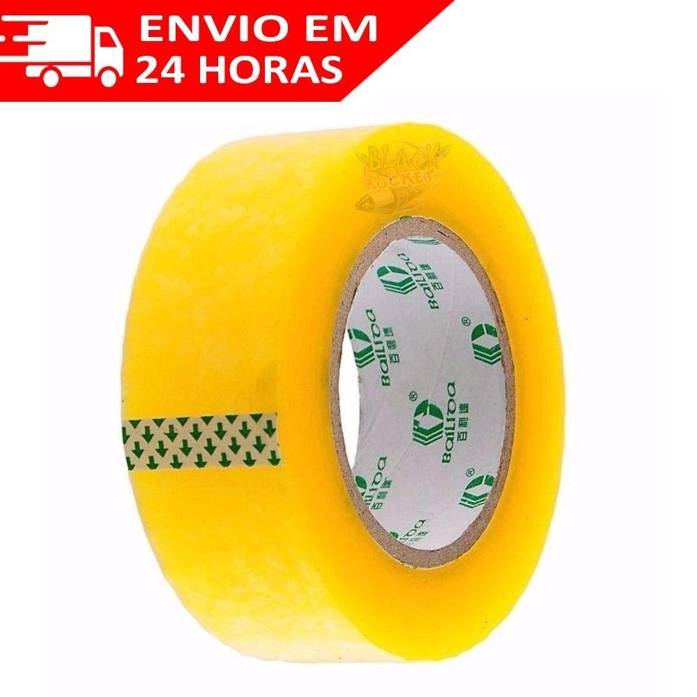 Fita Adesiva Durex Embalar Caixa 300m Transparente Correios - 10