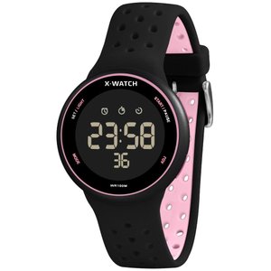 Relógio Pulso Quartz Digital X-watch Xfppd096w Preto-rosa Unico