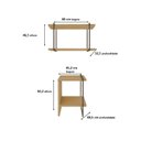 Ver imagem 3 de Conjunto de Mesa Lateral e Nicho com Metalon 100% MDF Infinity