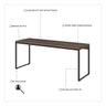 Escrivaninha Mesa Escritório Home Office 1,80x0,60 Dynamica Nogal - 7
