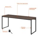 Ver mais imagens de Escrivaninha Mesa Escritório Home Office 1,80x0,60 Dynamica Nogal