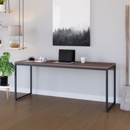 Escrivaninha Mesa Escritório Home Office 1,80x0,60 Dynamica Nogal - 2