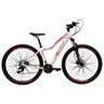 Bicicleta Feminina Aro 29 Ksw Mwza Câmbios Shimano 24v Garfo com Trava Branco-rosa 17 - 1
